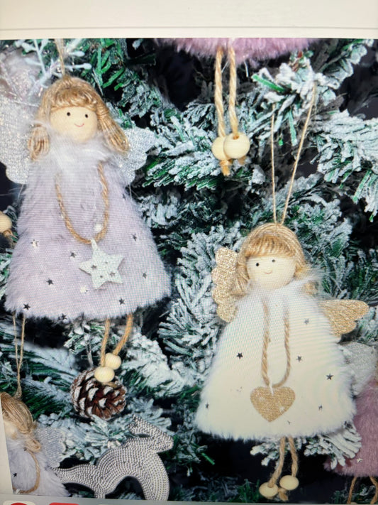 Fuzzy Angel Ornament